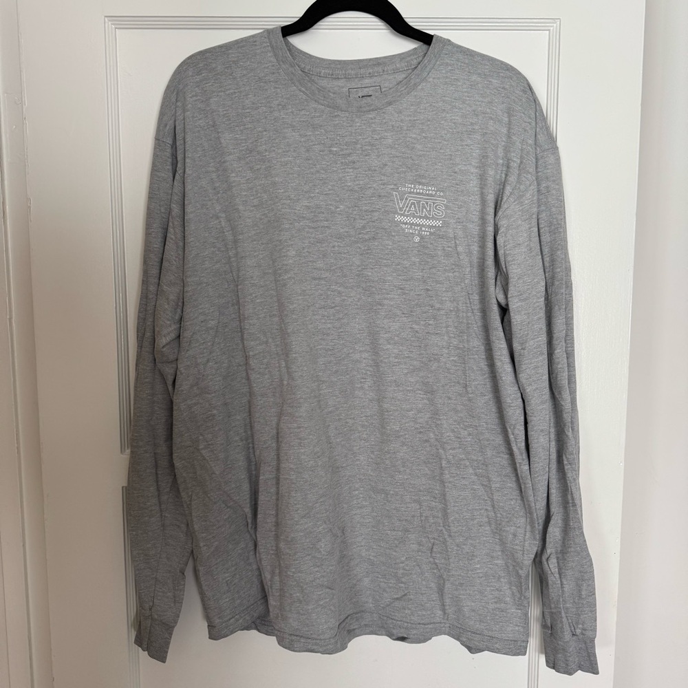 Vans Gray Long Sleeve Tee Classic Crew Neck